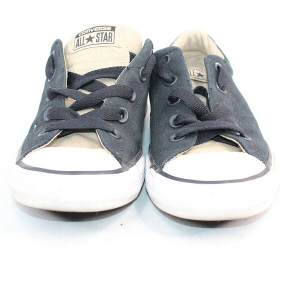 Converse ALL STARS Junior Sz 3.5 Low Top Canvas Lace Up Black Sneakers Shoes - Picture 4 of 9